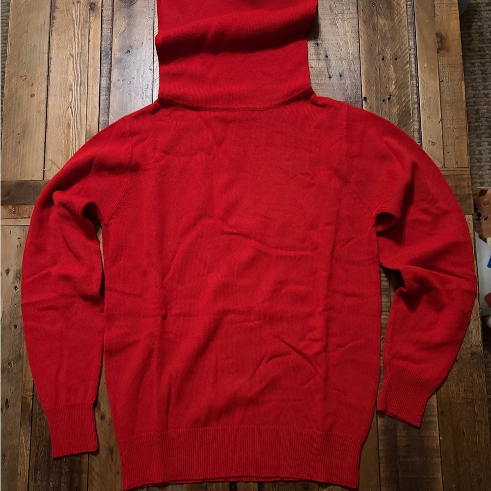 Vintage elegant red Turtleneck Sweater